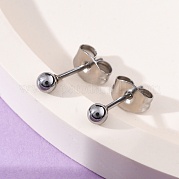 Серьги-гвоздики из нержавеющей стали 304 EJEW-L215-57A-P