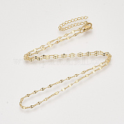 Изготовление колье из латунных кабельных цепочек KK-T048-037G-NF