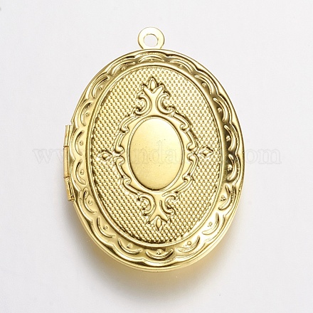 Подвески латуни медальон KK-N0116-054G-1