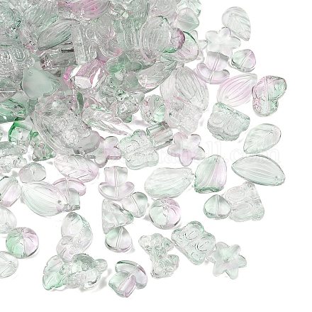 Прозрачные стеклянные бусины градиентного цвета GLAA-B026-01G-1