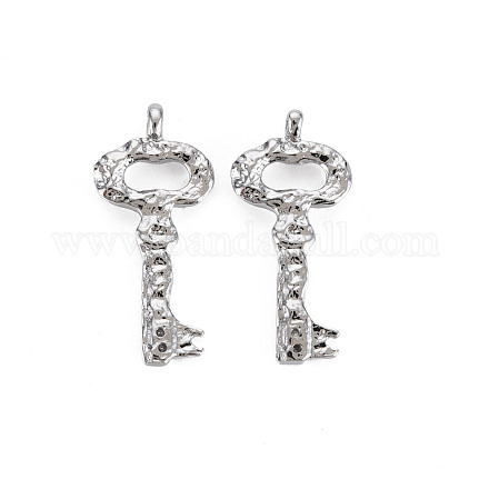Латунные микропаве прозрачные подвески с фианитом KK-S356-629-NF-1