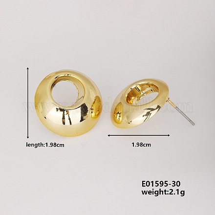 Модные милые плоские круглые серьги для индивидуального подбора WX1077-23-1