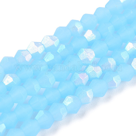 Нити биконусов из матового стекла EGLA-A039-J2mm-MB03-1