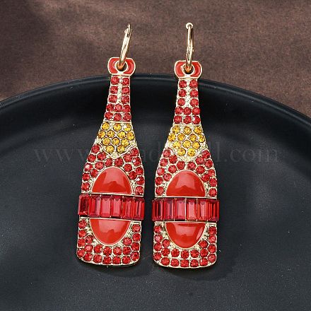 Серьги-кольца из цинкового сплава с эмалью EJEW-Z088-01G-1