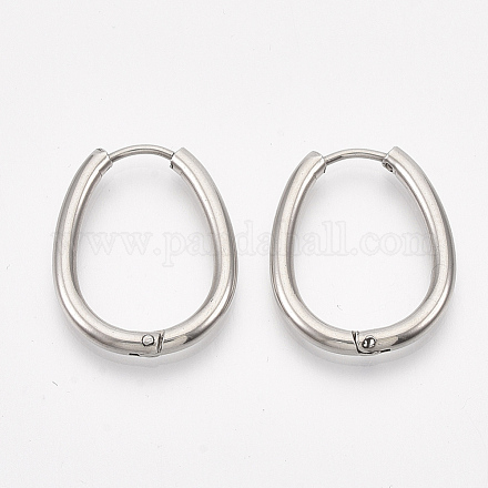 Серьги-кольца Huggie Hoop из нержавеющей стали 201 STAS-T045-47B-1