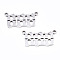 Non-Tarnish 201 Stainless Steel Pendant Links, Laser Cut, Stainless Steel Color, Num.8, 12x22x1mm, Hole: 1.4mm
