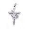 304 Stainless Steel Pendants, with Enamel and Rhinestone and Magnetic Hematite, Constellation/Zodiac Sign,  Capricorn, Crystal, Stainless Steel Color, Capricorn, 49x32x3mm, Hole: 8x5mm