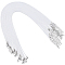 50Pcs Waxed Imitation Leather Cord Necklace Makings, with Alloy Clasps and Iron Chain Extender, White, 18 inch(45.7cm)