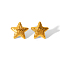 Fashion Star Stud Earrings, Stainless Steel Jewelry for Women, Golden, 22x23mm