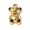 304 Stainless Steel Enamel Pendants, Golden, Bear, 22x13.5x7mm, Hole: 2mm