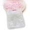 Macaron Color Plastic Yin-yang Zip Lock Bags, Resealable Packaging Bags, Self Seal Bags, Rectangle, White, 10x8.5cm