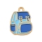 Camping Equipment Series Alloy Enamel Pendants, Golden, Bag, 20x15.5x1.5mm, Hole: 2mm