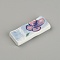 Porcelain Chopsticks Stand, Rectangle with Pattern, Floral Pattern, 67~69x27.5~28.5x11~11.5mm