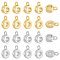 SUPERFINDINGS 40Pcs 2Style Brass Tube Bails Platinum and Golden Loop Bails Carrier Hanger Links Dangle Hanger Beads with Charm Loop for European Bracelet Pendant Making,Hole:2mm