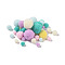 Polyester Ball Decoration, Pom Pom Ball, For DIY Craft, Mixed Color, 0.8~3cm, about 100pcs/set