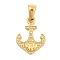 Ion Plating(IP) 304 Stainless Steel Micro Pave Cubic Zirconia Pendants, Anchor Charm, Golden, 18.5x14x3mm, Hole: 3x6mm