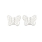 Rack Plating Alloy Beads, Butterfly, Silver, 9x11x3mm, Hole: 1.2mm
