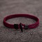 Nylon Cord Bracelets for Men Women, with Plastic Clasps, Dark Red, 2-3/8 inch(6cm)