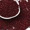 8/0 Baking Paint Glass Seed Beads, Round Hole, Teardrop, Dark Red, 3x2mm, Hole: 1mm, about 416pcs/10g