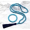 Synthetic Turquoise Round Beaded Pendant Necklaces & Bracelets Sets, 850mm & 180mm