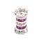 Rack Plating Brass Micro Pave Cubic Zirconia Beads, Long-Lasting Plated, Lead Free & Cadmium Free, Column, Silver, 11x6mm, Hole: 1mm