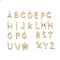 Plastic Imitation Pearl Pendants, with Eco-friendly Brass Findings, Letter A~Z, Golden, 12~16x2~13x3mm, Hole: 1.4mm, 26pcs/set
