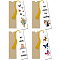 4 Sets Acrylic Bookmark Pendants for Teachers' Day, Rectangle, with Paper Bags and Polyester Tassel Decorations, Mixed Color, Bookmark: 120x28mm, 4 styles, 1pc/style, 4pcs/set