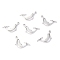 Non-Tarnish 304 Stainless Steel Pendants, Laser Cut, Dolphin, Stainless Steel Color, 15x7.5x1.1mm, Hole: 1mm