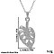 Stainless Steel Leaf Pendant Necklaces for Women, Silver, 17.72 inch(45cm)