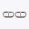 Tarnish Resistant 304 Stainless Steel Links connectors, Oval, Stainless Steel Color, 22.5x12x2mm, Hole: 8x8mm