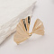Exaggerated Zinc Alloy Finger Rings for Women, Golden, Ginkgo Leaf, 58mm
