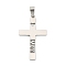 Non-Tarnish Mother's Day 201 Stainless Steel Pendants, Cross with Word Mom Charms, Stainless Steel Color, 41.5x25x1.5mm, Hole: 9x4.5mm