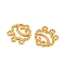 Alloy Chandelier Components Links, Triangle, for Earring, Necklace, Hair Stick Making, Golden, 12x13mm