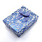 Rectangle Cardboard Jewelry Set Boxes, with Bowknot Outside and Sponge Inside, for Necklaces and Pendants, Light Sky Blue, 93x72x29mm