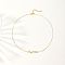 Cubic Zirconia Wave Pendant Necklace with Golden Brass Chains, Clear, 17.72 inch(45cm)
