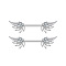 304 Stainless Steel Cubic Zirconia Nipple Rings, Stainless Steel Color, Wing, 16mm, Pin: 1.6mm