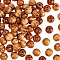 Natural Wood Beads, Dyed, Round, Lead Free, BurlyWood, 16x15mm, Hole: 4mm