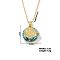 Vintage Sparkling Rhinestone Saint Benedict Medal Pendant Necklaces, Brass Cable Chain Necklaces for Women, Golden, 15.75 inch(400mm)