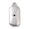 Brass Micro Pave Cubic Zirconia Charms, Long-Lasting Plated, Octagon with Star, Black, 14x6x1.5mm, Hole: 1.2mm