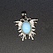 Opalite Pendants, Butterfly Charms, 24x26x7.5mm