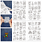 GLOBLELAND 4 Sheets Christmas Pattern Water Soluble Hand Sewing Stabilizers for Fabric Embroidery Stitch Practice Embroidery Stickers Wash Away Stabilizers for Embroidery Beginners Lovers
