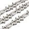 304 Stainless Steel Figaro Chains, with Spool, Unwelded, Stainless Steel Color, 10.5x10.5x2.5mm