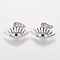 Brass Micro Pave Cubic Zirconia Charms, Eye Pendants, Blue, Platinum, 9x13x2mm, Hole: 3.5mm