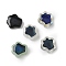 Glass Beads, Temperature Sensing Color Changing Beads, Flower, Mixed Color, 13.5x13.5x5mm, Hole: 1.3mm