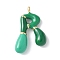 Brass Enamel Pendants, Long-Lasting Plated, Cadmium Free & Lead Free, Real 18K Gold Plated, Letter Charm, Letter R, 21~25x6~25x4~7mm, Hole: 1.6~2mm