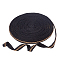Polyamide Yarn Ribbon, with Aluminum Curb Chain, Flat, Black, 1/2