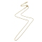 Ion Plating(IP) 304 Stainless Steel Round Snake Chain Necklace for Men Women, Real 14K Gold Plated, 16.42 inch(41.7cm)