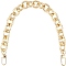 Alloy Cable Removable Chain Bag Strap, with Alloy Swivel Clasps, Bag Replacement Accessories, Golden, 35.6x1.85x1.85cm