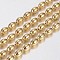 Handmade Ion Plating(IP) 304 Stainless Steel Ball Chains, with Spool, Rice, Golden, 3x2mm, about 20m/roll(21.87yards/roll)