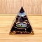 Resin Pyramid Energy Tower, for Home Ornaments Meditation Office Feng Shui Decoration, Indigo, 60x60x60mm